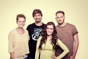 Das Autorenteam von Actually Not: Linda Dammermann, Dennis Kastrati, Nina Damsch und Christoph Kürbel (v.l.n.r.), Foto: Actually Not