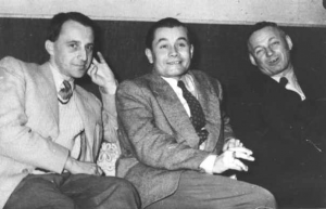 Walter Hieber (rechts) und sein Schüler Ernst Otto Fischer (links)