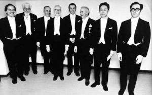 Gruppenbild der Nobelpreis-Verleihung von 1973